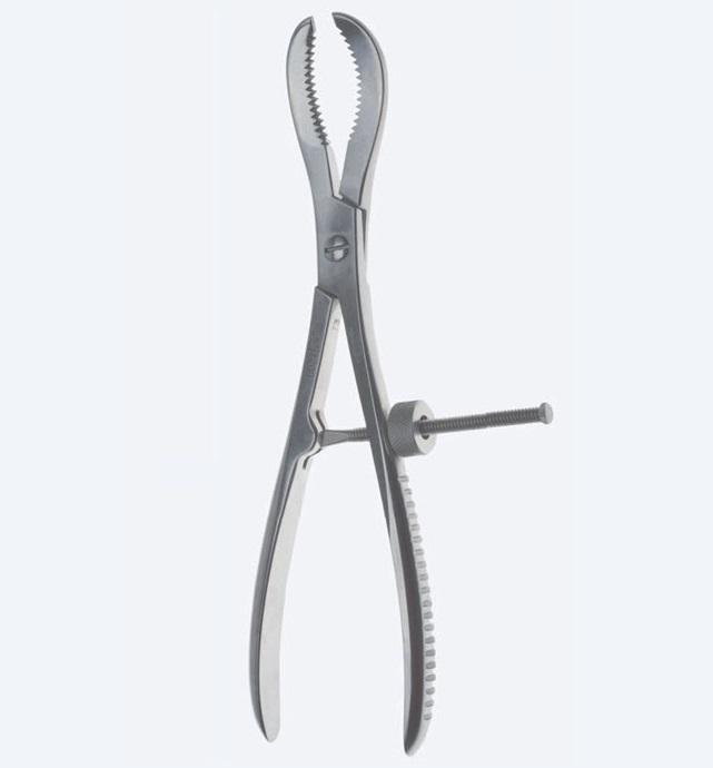 Зажими, хірургічні, для утримання кісток, з різьбовою фіксацією, загальна довжина 220 мм, 8 3/4". Бренд - Asanus Medizintechnik Gmb, Німеччина